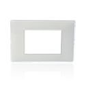 Plaque réflexe VIMAR 3 modules, couleur neige plate 3M 14653.41