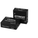 ETTROIT 4K HDMI Extender auf 120m LAN-Kabel, TX-RX UTP CAT6 POE-Kit, POC Loop-Out ET5004