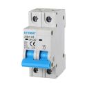 Disjoncteurs Thermique-magnétique pour la protection 2P 40A 220V Salvavita 2 Modules DIN Ettroit JXB1-63-2P-40A