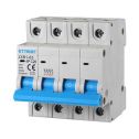 Leistungsschalter thermisch-magnetisch zum Schutz 4P 20A 220V 380V Salvavita 4 Modules DIN Ettroit JXB1-63-4P-20A