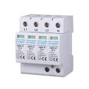 Parafoudre 220V Type T2 4 Pôles 275V 10kA-20kA Occupe 4 Modules DIN Ettroit JX5410