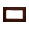 ETTROIT MT86410 Plaque Aluminium Série Solaire 4P Couleur Bronze Compatible avec Bticino Matix