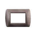 ETTROIT LN85310 Plaque plastique 3 places coloris bronze satiné compatible luminaire Bticino Living
