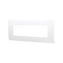 ETTROIT Venus series plate, 7 places in white plastic, compatible with Vimar Arkè series