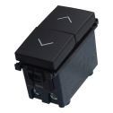 ETTROIT Interrupteur double bouton 1P+1P 10A pour volet roulant montée et descente Couleur noir Compatible avec Vimar Arke VA1202