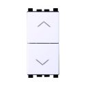 Bouton poussoir double ETTROIT 1P+1P 10A couleur BLANC Compatible avec Vimar Arke VA1202B
