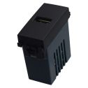 ETTROIT USB socket 5V 2.1A 1 USB-A slot black Compatible Vimar Arke VA2401