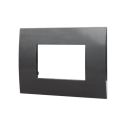 ETTROIT 3P Plastic Plate Dark Steel Color Compatible With Vimar Arke - VA83307