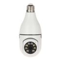Tuya Smart WiFi PTZ Telecamera IP Forma lampadina E27 Full HD 1080P 3.6mm Rilevamento movimento Notifiche push con audio Slot micro SD Alimentazione 220V IP20