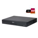Dahua XVR5104HE-I3-1 Pro Series AI 1U WizSense Penta-brid 2K HD+ 4CH 5MP 5IN1 P2P SMD Plus Rilevamento facciale Allarme IVS IoT Include 1 TB SSD