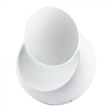 V-TAC VT-757 Lampada LED 5W design moderno da parete rotonda orientabile 360° corpo bianco satinato 4000K IP20 - 217093